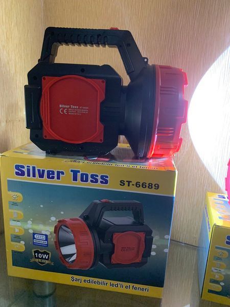 Акумуляторний світлодіодний переносний ліхтар Silver Toss ST-6689 з ручкою 10 Вт 88201 фото