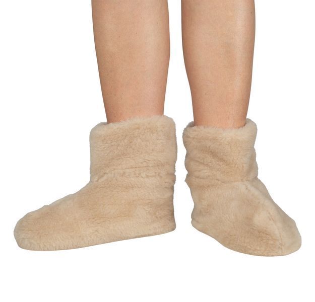 Чуни женские из овечьей шерсти однотонные бежевые 83247 фото