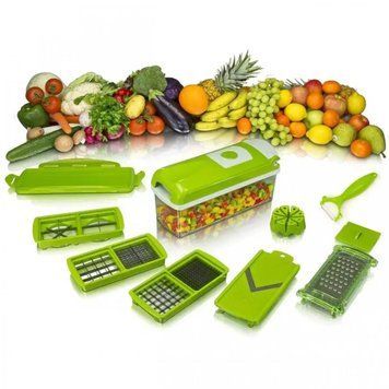 Багатофункціональна овочерізка Nicer Dicer Plus терка мультислайсер прес для нарізки подрібнювач овочів 83496 фото