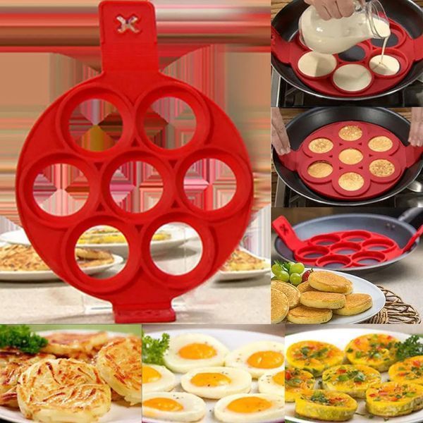 Силиконовая форма для приготовления оладий и яичницы Cake Maker 87654 фото