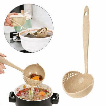 Половник-шумовка MagicKitchen 2 в 1 с ситом для супа и процеживания 88308 фото