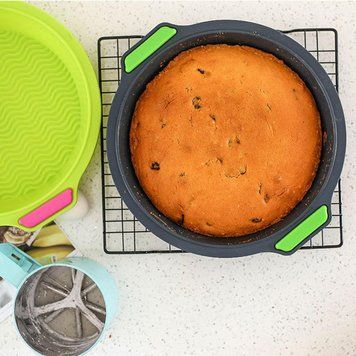 Форма для тортов и пирогов круглая силиконовая с рифленым дном и ручками &Oslash; 24.5 см 86048 фото