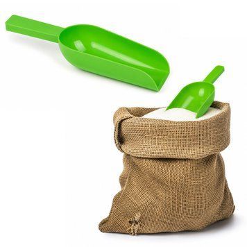 Совок великий пластиковий для цукру, спецій і сипких продуктів 28х11х5 см 88560 фото