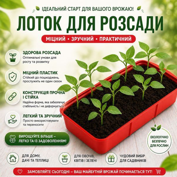 Комплект 2 шт лотков для рассады 2.2 л 38&times;16&times;6.5 см цветные поддоны для растений и зелени 88422 фото