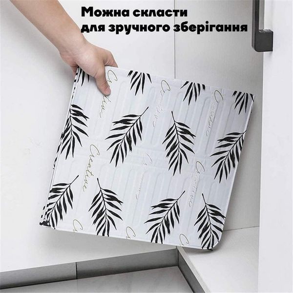Складной алюминиевый защитный экран для газовой плиты от разбрызгивания масла заслонка сковороды Листья пальмы 87080 фото