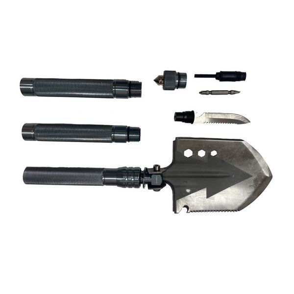 Лопата саперна туристична багатофункціональна (автомобільна) розбірна 11 в 1 WorkPro в чохлі 82997 фото