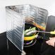 Складной алюминиевый экран для газовой плиты защитный экран от разбрызгивания масла заслонка для сковороды 85064 фото 2