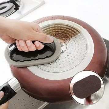 Губка з ручкою для чищення каструль та сковорідок 87283 фото