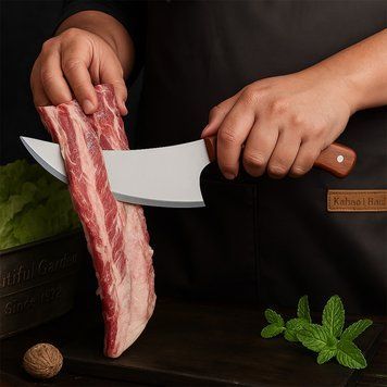Обвалочный нож для мяса Satori из нержавеющей стали с деревянной рукояткой 31 см 87653 фото