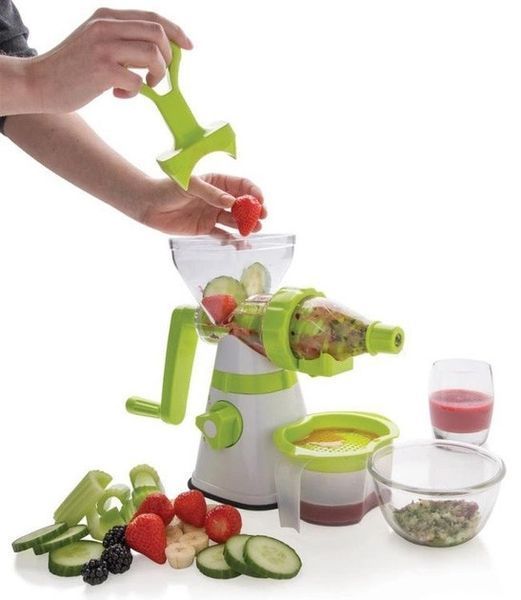 Соковижималка cоковитискач ручний шнековий багатофункціональний Guoyuan XD Design Manual Slow Juicer 84797 фото