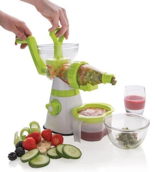 Соковижималка cоковитискач ручний шнековий багатофункціональний Guoyuan XD Design Manual Slow Juicer 84797 фото