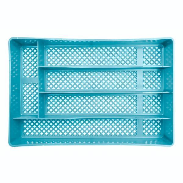 Лоток для столовых приборов с 5 отделениями пластиковый 32 &times; 22 &times; 5,5 см Бирюзовый 88027 фото