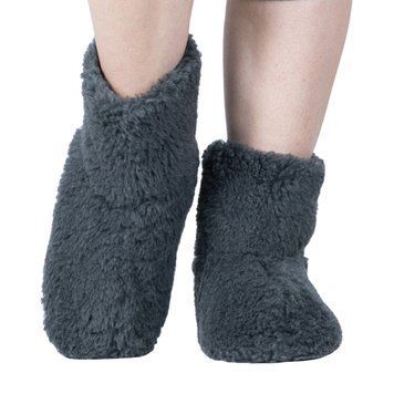 Чуни женские из шерсти мериносовой овчины серые однотонные 71259 фото
