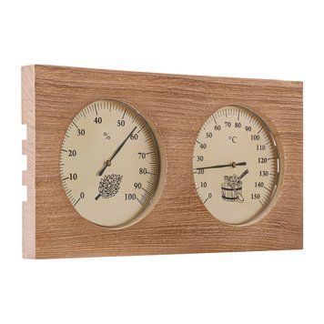 Термогигрометр для сауны ТГС исп. 7 основание - дерево (0&hellip;+150 &deg;С, 0-100%) 86075 фото