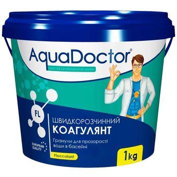 Гранульований коагулянт AquaDoctor FL для басейну 1 кг для кришталево чистої води 88580 фото