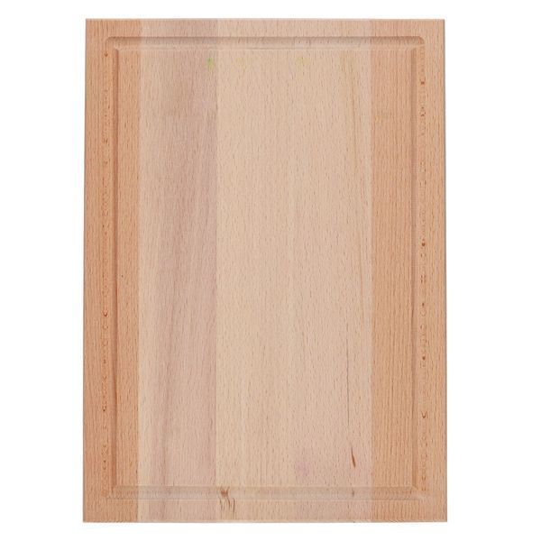 Дошка кухонна обробна дерев'яна з бука 25х40 см із жолобом Wood&Steel 84872 фото