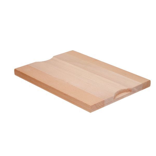 Дошка кухонна обробна дерев'яна з бука 25х40 см із жолобом Wood&Steel 84872 фото