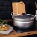 Кастрюля сферическая матовая алюминиевая с крышкой и двумя металлическими ручками 6.4 л Interos 86217 фото 10