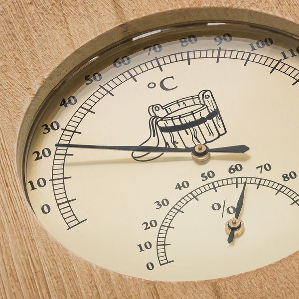 Термогигрометр для сауны ТГС исп. 6 основание - дерево (0&hellip;+140 &deg;С, 0-100%) 85919 фото