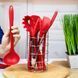 Набор кухонных принадлежностей силиконовый из 10 предметов с подставкой (венчик, половник, лопатка, щипцы) 85469 фото 1