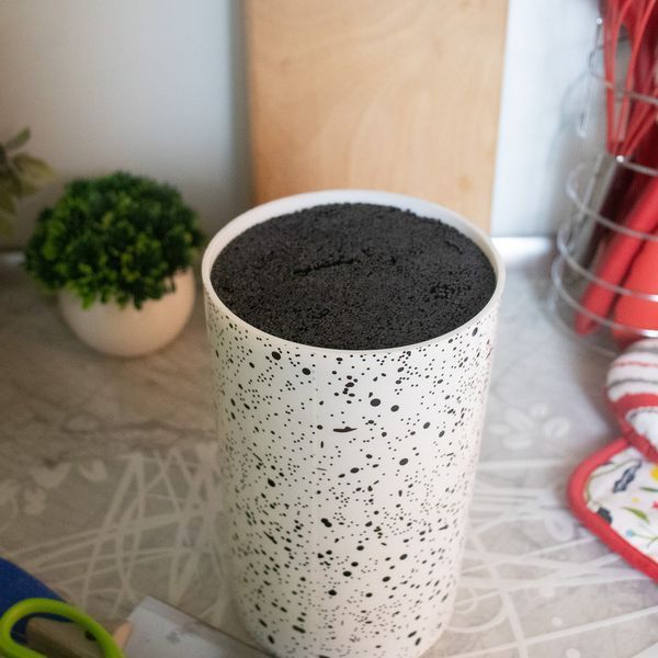 Подставка для ножей с наполнителем из волокна универсальная Granite Knife Holder Белый 85717 фото
