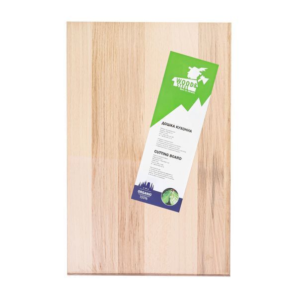 Дошка кухонна обробна дерев'яна з бука 33х50 см Wood&Steel 86369 фото