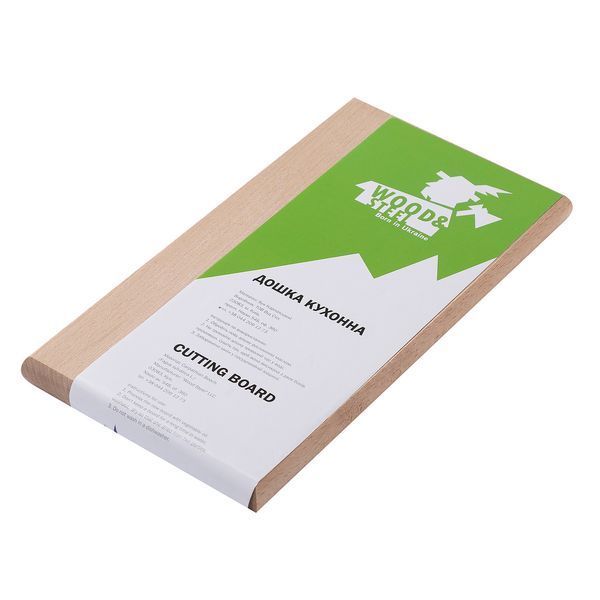 Дошка кухонна обробна дерев'яна з бука 14х25 см Wood&Steel 83465 фото