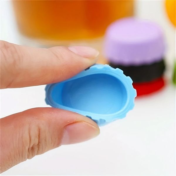 Багаторазові силіконові кришки для пляшок, 6 штук 87426 фото